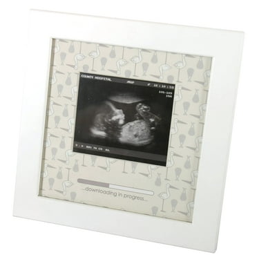 Baby First Picture Scan Wooden Photo Frame Unicorn Design Photos Display Plaque